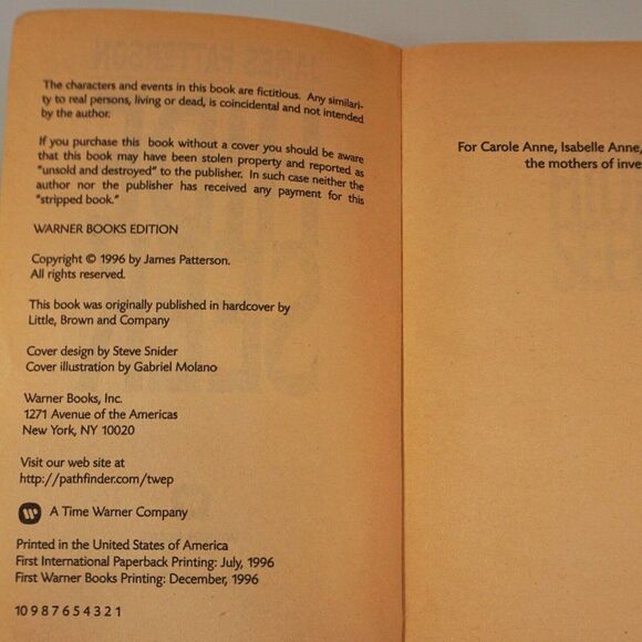 Hide and Seek By James Patterson 1996 Paperback - Picture 6 of 6